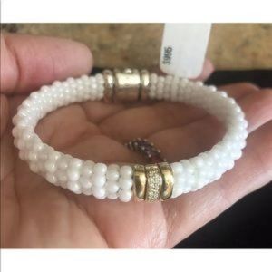 Lagos White Caviar Diamond Sterling 18k bracelet